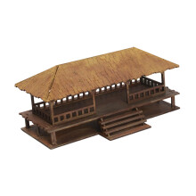 1/72 Models House Unpainted DIY Wooden House Assemble DIY Projects Acc