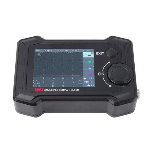 TOOLKITRC ST8 2.4 TFT 7-28V 8 Canais Servo Tester Integrado 4 Interface Independente Teste de Sinal