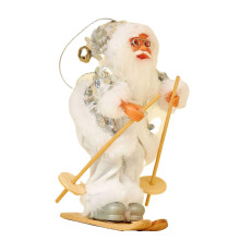 Santa Claus Doll Indoor Table Fireplace Santa Claus Skiing Figure Deco
