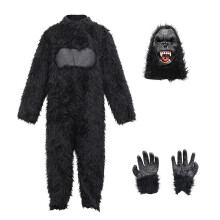 Halloween Gorilla Costume with Headgear Gloves for Carnival Holiday Bi
