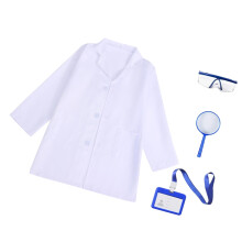 Kids Doctor Coat Dress up Long Sleeve Lab Coat for Ages 4-6 Years Boys