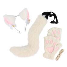 Cat Ear and Tail Set Cute for Stage Performance Prom Animals Themed Pa