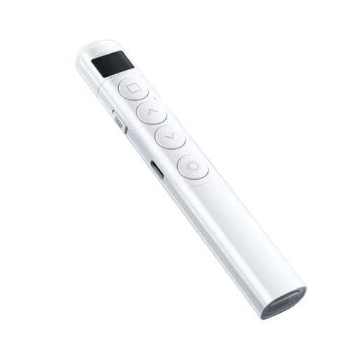 Wireless Page Turning Pen Sensitive PPT Stylus Pen Slide USB Pointer Infrared Remote Control for Projector White