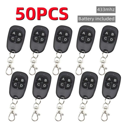50pcs 433MHz Copy Remote Control Electric Garage Door Opener Remote Control Duplicator Clone Cloning Code Controller 1