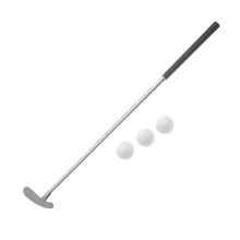 Telescopic Golf Putter Folded with 3 Golf Balls for Yard Enthusiast Tr
