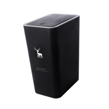 Garbage Can with Lid Household Rubbish Bin for Living Room Craft Room