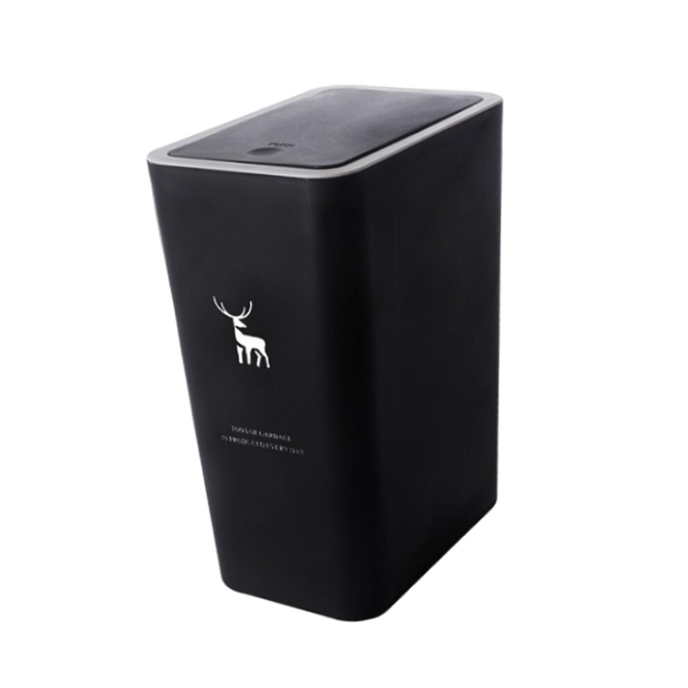 Garbage Can with Lid Household Rubbish Bin for Living Room Craft Room