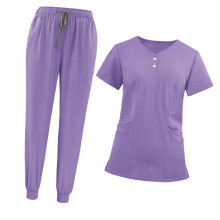 Women Scrub Uniform Set Nurse Work suits for Pet Grooming Beauty Cente