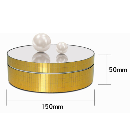 Electric Rotating Turntable Mute Display Mirror for Cosmetic Display S 1