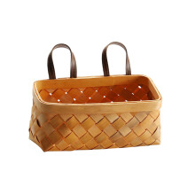 Wall Hanging Basket Crafts Houseware Wood Storage Basket for Easter Bi