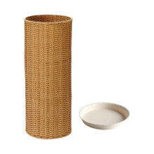 Weave Umbrella Stand with Water Tray Organizer Rack for Indoor Hotel L