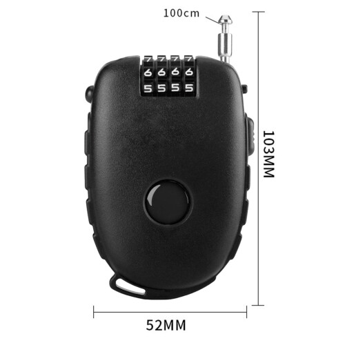 Cable Lock Portable High Strength Waterproof Wear Resistant Combinatio 1