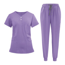 Women Scrub Uniform Set Nurse Work suits for Pet Grooming Beauty Cente