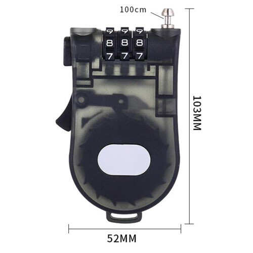 Cable Lock Portable High Strength Waterproof Wear Resistant Combinatio 1