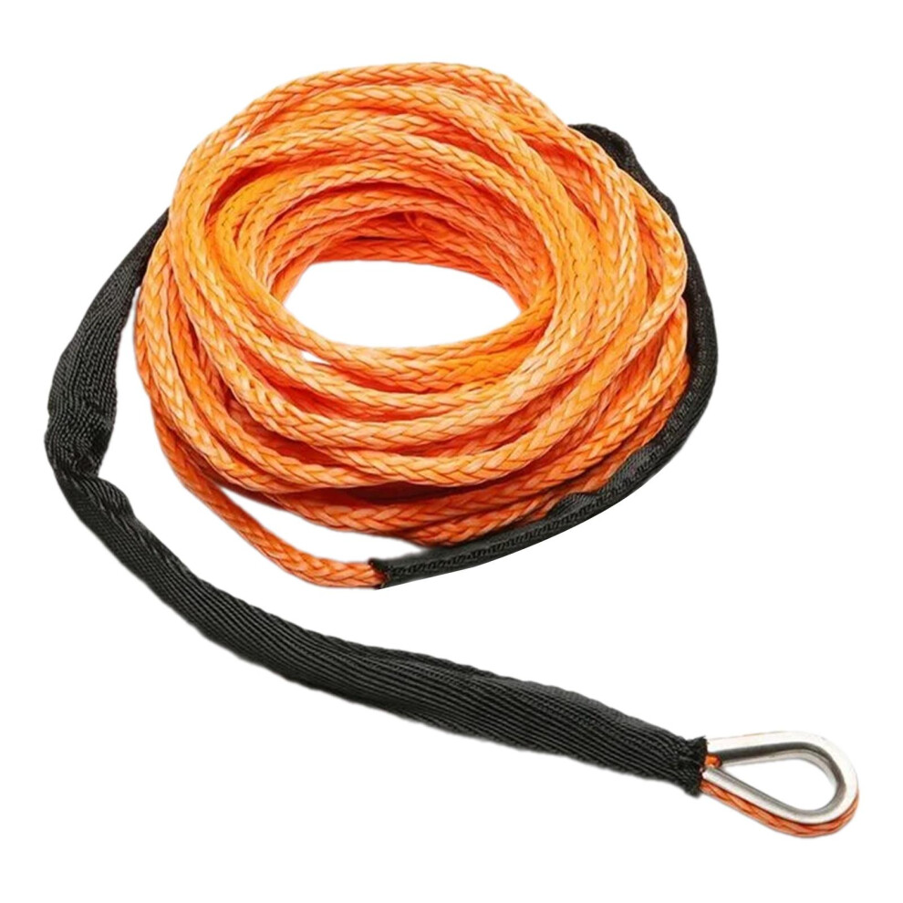 Car Tow Strap 15M*6Mm 7700Lbs Synthetic Winch Rope For Boat Vehicle Ut 6902695741463