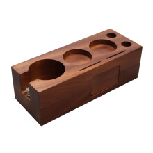 Wooden Coffee Tamper Stand Durable Tools 3 Holes Coffee Filter Tamper