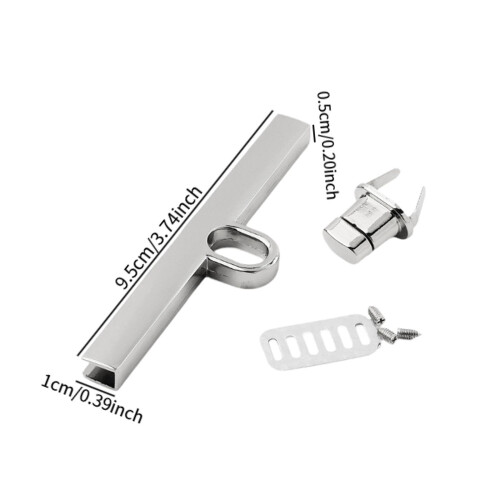 Turn Lock Clasp Set Twist Closure Clasp for Leather Crafts Shoulder Ba 1