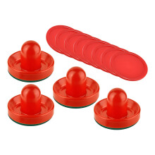 4 Air Hockey Pushers and 8 Pucks 2.5 inch Pucks for Family Game Tables