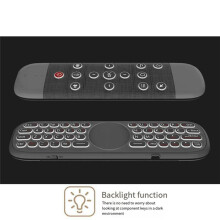 Q40 Voice Remote Control 2.4G Wireless Keyboard Air Mouse IR Learning Micro-Type Gyro Backlit Black
