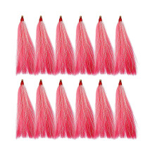 12Pcs Fishing Bucktail Teasers for Seabass Lightweight Catfish Fishing