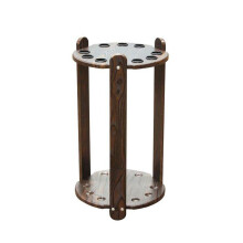 Pool Cue Rack Floor Stand Professional for Display Wooden Billiards Cu