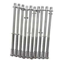 10 Pieces Drum Tension Rods Tom Lug Screws for Snare Drum Accessory Re
