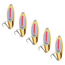 5x Fishing Spoons Vertical Hard Spinnerbaits Bass Baits Freshwater Sal