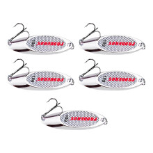 5x Fishing Spoons Vertical Hard Spinnerbaits Bass Baits Freshwater Sal