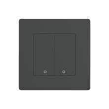 Tuya WiFi Light 2-Gang Dimmer Life APP Remote Control Współpraca z Alexa , Czarno-Szary