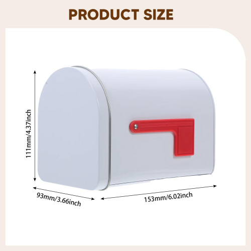 Tinplate Mailbox, Weatherproof Mail Box for Farmhouse Mailbox Post Cla 1