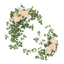 2 Pieces Wedding Arch Flowers Craft Garland Ornament for Party Home Ce
