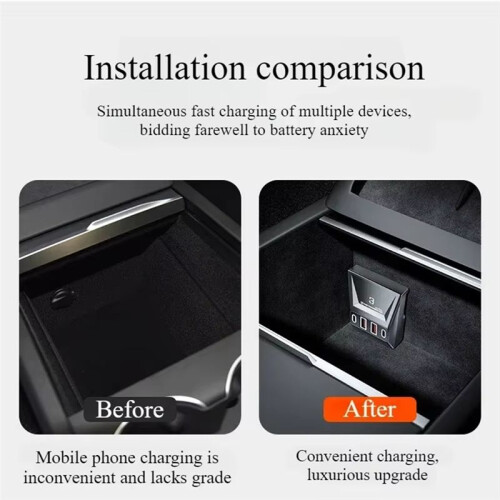 Dock di Espansione per  Model 3 Highland 90W Fast Charging Central Bottom Hide Accendisigari Accessori 2