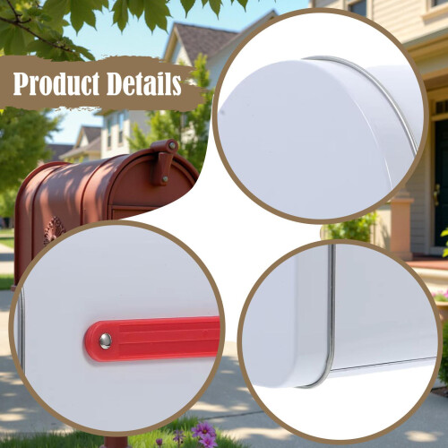 Tinplate Mailbox, Weatherproof Mail Box for Farmhouse Mailbox Post Cla 2