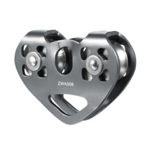 Zip Line Pulley 30kN Tandem Speed Double Pulley for Outdoor Hauling Dr