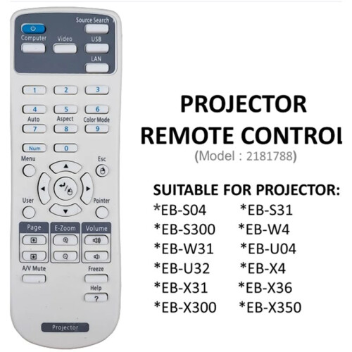 For  Projector Projektor Remote Control Replacement for EB Series Projector (2181788)