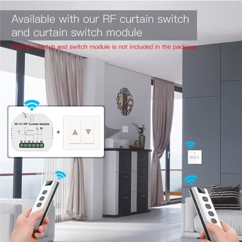 9-CH Curtain Remote Control 433MHZ for WiFi Curtain  RF Roller Blind Module Electric Roller Shutter Control Module 1