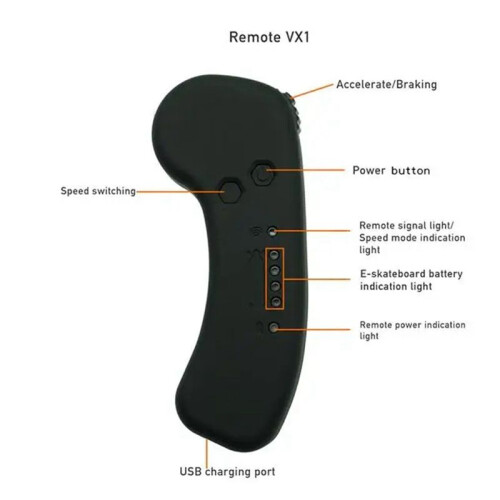 FLIPSKY VX1 2.4G Remote Controller with Universal Receiver for Four-Wheel Scooter Remote Control Accessories for VESC6 1