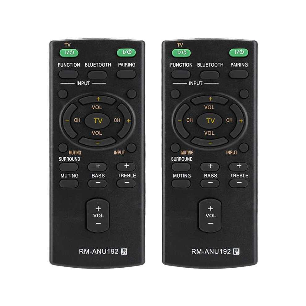 2X Rm-Anu192 Speaker Remote Control For Sound Bar Sact60bt Ss-Wct60 Sswct60 Ht-Ct60bt Htct60bt Sa-Ct60bt 4712497285186