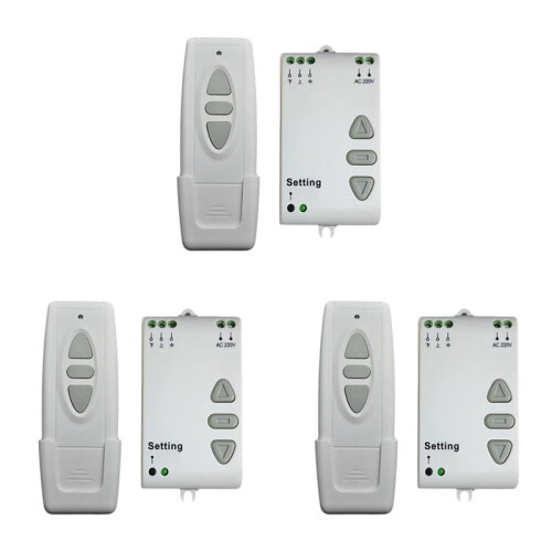 3X AC220V Motor Remote  Controller Projection Screen Motor Wireless  433MHz  Down Stop Forwards Reverse