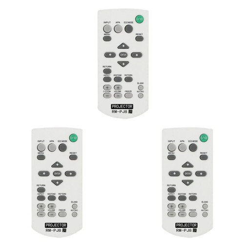 3X for  Wireless  Projector Remote Control Replacement (RM-PJ8)