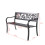 Birchtree BIRCHTREE Garden Bench Steel Rose Style C074 Black 3