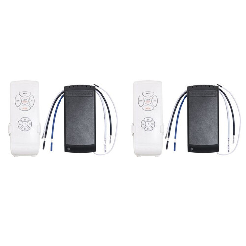 2X Universal Ceiling Fan Lamp Remote Control Kit Adjusted Wind Speed Transmitter Receiver Timing Control  220V