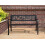Birchtree BIRCHTREE Garden Bench Steel Rose Style C074 Black 2