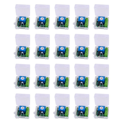 20X  12V 1CH RF Relay Receiver 433MHz Universal Wireless Remote Control  433 MHz Transmitter Button Module Kit