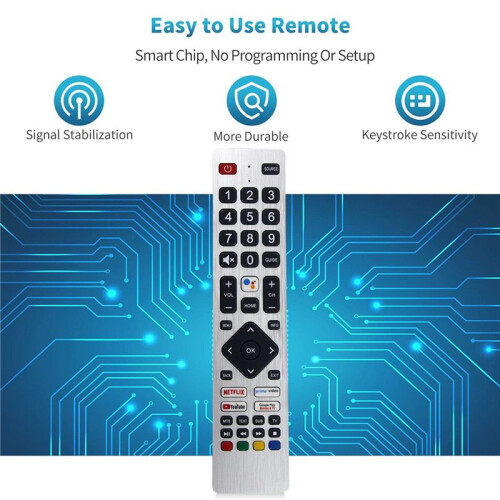 4X RMC0133 Remote Control Replace for  TV Remote Control Free Setup 1