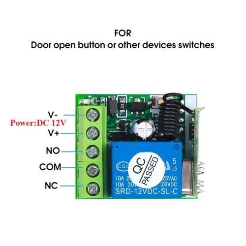 10X  12V Single Channel Relay Module Universal Wireless  RF Relay Receiver + 2 CH Remote Controller 1