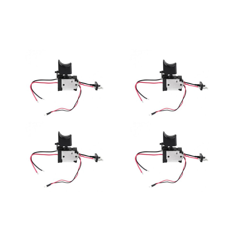 4X Dc7.2-24V Electric Drill Cordless Drill Speed Control Button Trigger Light Power Tool Parts For 6033116382023