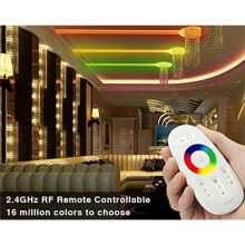 2X RF LED-FjäRrkontroll 2,4 GHz TråDlöS RF Touch LED RGB-Dimmerkontroll för 5050 3528 RGB LED Strip Light 12V/24V