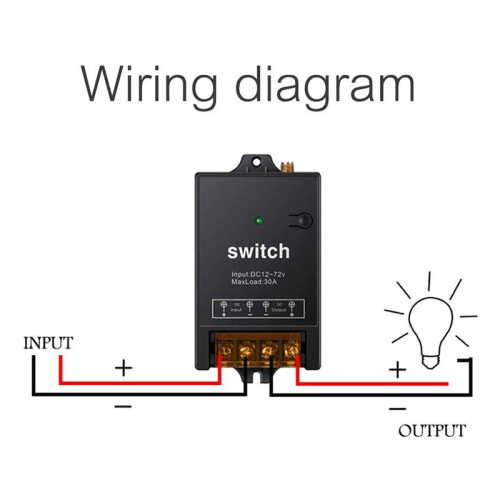 2X Remote Control , 12V/24V/48V/72V 40A Relay, Wireless RF  with 984FT Long Range Remote 2