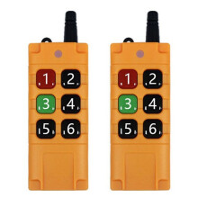 2X Télécommande Industrielle Sans Fil Haute Puissance, Étanche et Anti-Chute, Puce EV1527 ASK, Longue Portée 2000M, 433Mhz, 6 Boutons